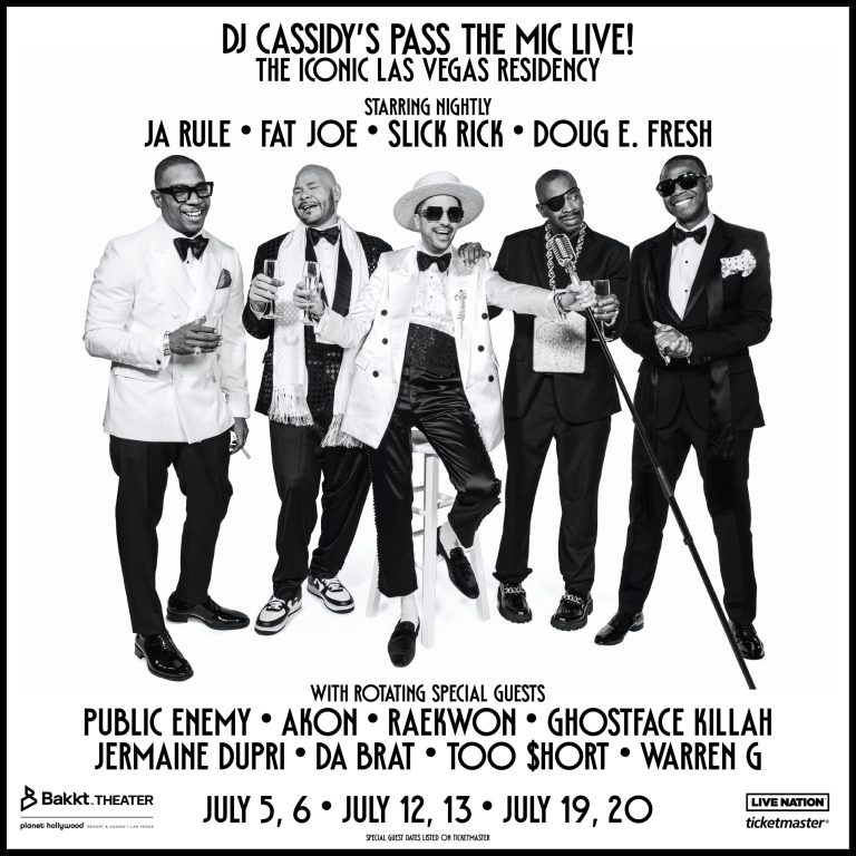 DJ Cassidy’s Pass The Mic Live! The Iconic Las Vegas Residency Announces Star-Studded Lineup