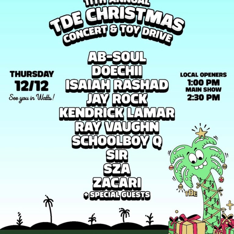 11th Annual TDE Christmas Concert & Toy Drive Announced with An All-Star Lineup…